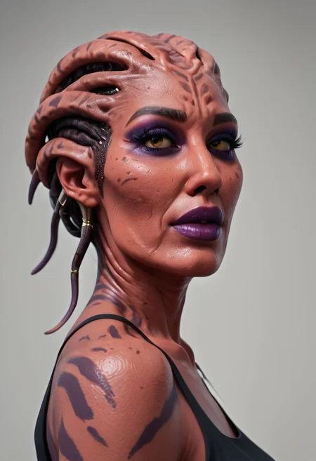 score_9, score_8_up, score_7_up,  A beautiful illustration of the mathematics of an alien, digital art, vivid colors, very detailed face, alien metropolitan city, atmospheric perspective,,