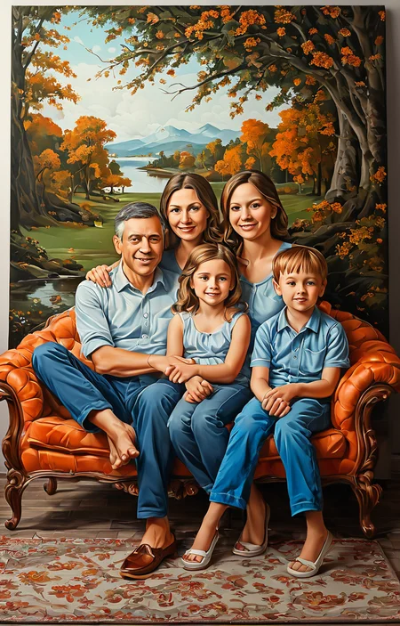 masterpiece,best quality,<lora:tbh50-sdxl:0.6>,illustration, portrait of family