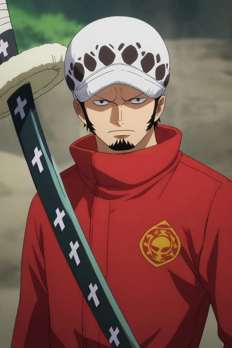 score_9, score_8_up, score_7_up, source_anime, , (photorealistic:0.6), looking at viewer, , depth of field, 1boy, solo, male focus, <lora:law_trafalgar_pony:0.94>, law_trafalgar, black hair, black eyes, short hair, facial hair, sideburns, long sideburns, goatee, hat, , weapon, sword, sheathed, holding weapon, firefighter costume, science fiction horror, , <lora:sdxl_lightning_8step_lora:1>
