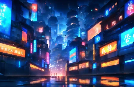 electricity, cityscape, real world location, billboard, sky, shibuya \(tokyo\), skyscraper, english text, sign, tokyo rainbow bridge, overhead line, neon lights, utility pole, traffic light, road sign, lamppost, tree, night, city, no humans, arrow \(symbol\), power lines, night sky, cloud, building, outdoors, tokyo \(city\), chinese text, cloudy sky, scenery, tower, akihabara \(tokyo\),
The image shows a bustling cityscape at sunset with tall buildings and skyscrapers. In the foreground there is a large billboard advertising 'A-E' with Chinese characters and English translations. Above it are several other billboards displaying various products such as 'Hong Kong Exploratorium', 'Sunny World', 'Taiyaki Fujisawa', 'Fish & Chips', 'Zuko Shiitake', 'Shinjuku Kids' and 'Tokyo'. The sky is filled with clouds and the sun is setting in the background casting a warm glow over the city.
masterpiece, best quality, very aesthetic, absurdres
<lora:skyline:1>