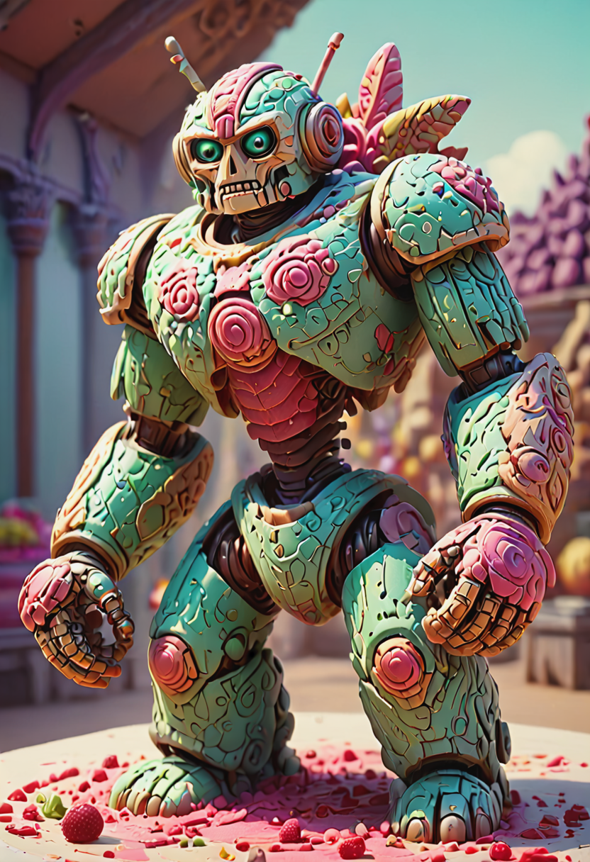 GelatoStyle, fantasy art, absurdres, detailed, ancient aztec robot<lora:GelatoStyleV1_5-000017:1>