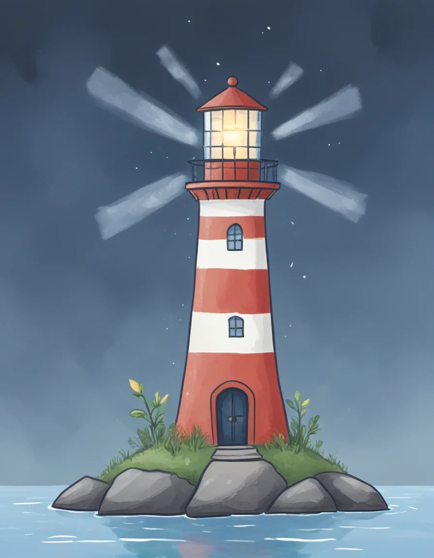 novuschroma57 style cartoon of the lighthouse <lora:novuschroma57 style_simple:1> <lora:sdxl_lightning_8step_lora:1>