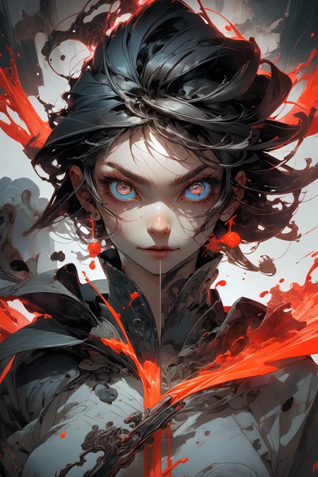 glowing eyes, glow, rage transformation, red eyes, rage, psycho, madness, angry, wide open eyes, blood, bloody face, 
<lora:more_details:0.4>
 <lora:Cosmic anime-oil fusion v2:0.45> 
<lora:AnimeVibesV3:0.3> animevibes, 
<lora:3DMM_V11:0.5> 3DMM 
<lora:midjourney_20230624181825:0.7> midjourney ,
 <lora:LAS:0.2> cloud,colorful,
<lora:msw_locon-t2:0.6>
 <lora:wuxia2:0.6> gu,
 <lora:CyberpunkStyleV1:0.2> PunkAI, shiny, shiny hair, shiny skin, shiny clothes