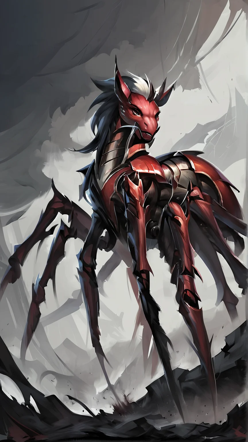 <lora:4r4chn1dPony:0.65>, score_9, score_8_up, score_7_up, score_6_up, score_5_up, score_4_up, closeup of 4r4chn1d, fantasy concept art, digital art, oil painting, realistic, detailed face, solo, arachnid, Pegasus inspired desktop wallpaper, official_wallpaper, atmospheric, warrior, (blushing:0.6), combat stance, holding a weapon,  chocolate hair, South Asian skin, Tapered cut, in location gas station, (Masterpiece:1.3) (best quality:1.2) (high quality:1.1)
