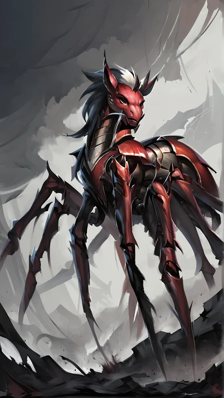 <lora:4r4chn1dPony:0.65>, score_9, score_8_up, score_7_up, score_6_up, score_5_up, score_4_up, closeup of 4r4chn1d, fantasy concept art, digital art, oil painting, realistic, detailed face, solo, arachnid, Pegasus inspired desktop wallpaper, official_wallpaper, atmospheric, warrior, (blushing:0.6), combat stance, holding a weapon, chocolate hair, South Asian skin, Tapered cut, in location gas station, (Masterpiece:1.3) (best quality:1.2) (high quality:1.1)