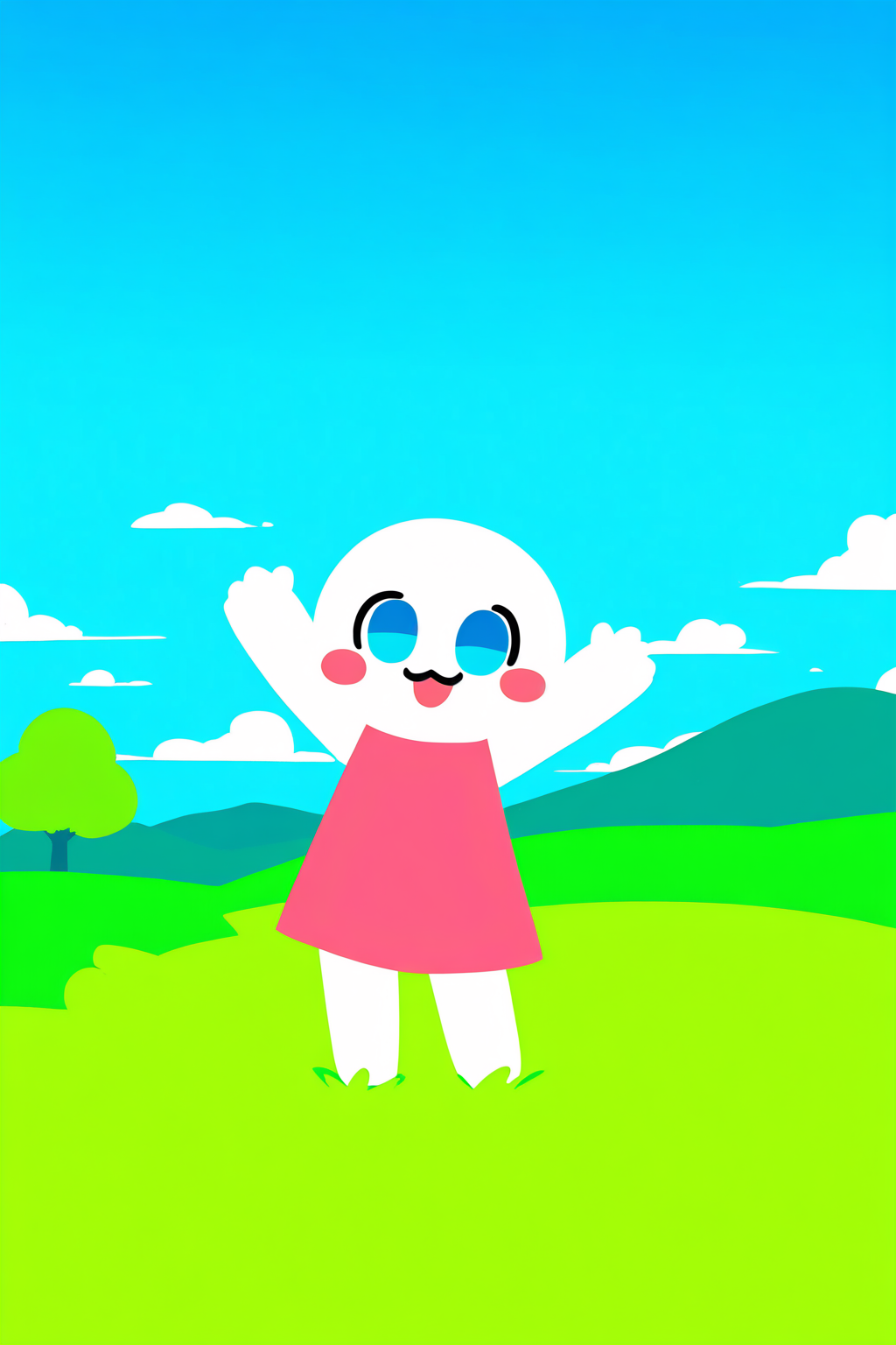 Clip L masterpiece, best quality, newest, absurdres, highres, safe, , 1girl, :3, :d, aqua background, arms up, black eyes, blue eyes, blue sky, blush stickers, closed mouth, cloud, cloudy sky, day, dress, field, flat color, full body, gradient, gradient background, grass, green background, hands up, happy, hill, looking at viewer, mountainous horizon, on grass, open mouth, outdoors, pink dress, sky, smile, solo, standing, tree, white skinclip Gmasterpiece, best quality, newest, absurdres, highres, safe, , 1girl, :3, :d, aqua background, arms up, black eyes, blue eyes, blue sky, blush stickers, closed mouth, cloud, cloudy sky, day, dress, field, flat color, full body, gradient, gradient background, grass, green background, hands up, happy, hill, looking at viewer, mountainous horizon, on grass, open mouth, outdoors, pink dress, sky, smile, solo, standing, tree, white skin