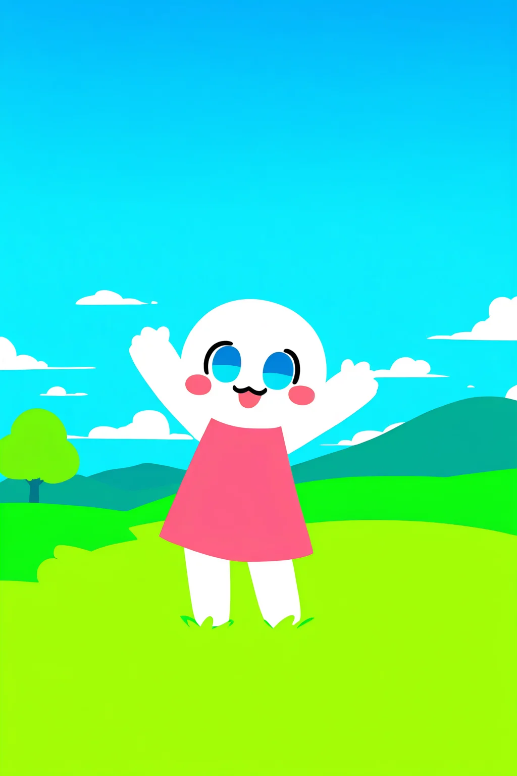 Clip L masterpiece, best quality, newest, absurdres, highres, safe, , 1girl, :3, :d, aqua background, arms up, black eyes, blue eyes, blue sky, blush stickers, closed mouth, cloud, cloudy sky, day, dress, field, flat color, full body, gradient, gradient background, grass, green background, hands up, happy, hill, looking at viewer, mountainous horizon, on grass, open mouth, outdoors, pink dress, sky, smile, solo, standing, tree, white skinclip Gmasterpiece, best quality, newest, absurdres, highres, safe, , 1girl, :3, :d, aqua background, arms up, black eyes, blue eyes, blue sky, blush stickers, closed mouth, cloud, cloudy sky, day, dress, field, flat color, full body, gradient, gradient background, grass, green background, hands up, happy, hill, looking at viewer, mountainous horizon, on grass, open mouth, outdoors, pink dress, sky, smile, solo, standing, tree, white skin