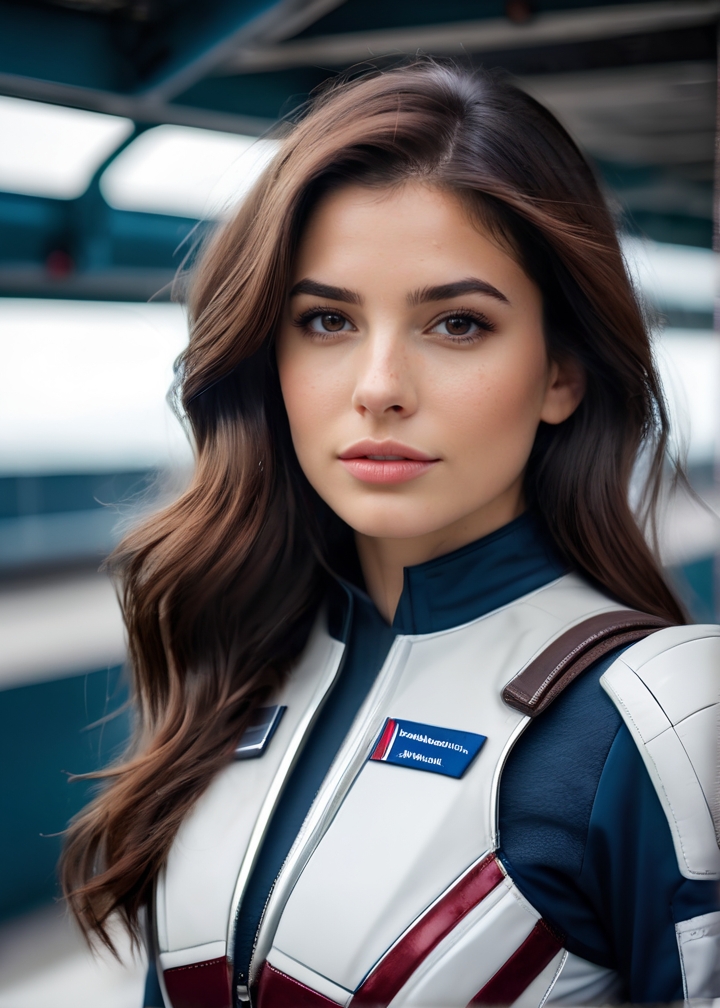 Photo of Estella Beatriz, posing on the bridge of an industrial spaceship, space captain uniform, <lora:PerfectEyesXL:0.3>, (detailed beautiful face, detailed, ultra-detailed body:1.1),best quality,photo-realistic,highly detailed,absurdres,cinematic lighting,hyper-realistic,sharp focus,32k resolution,detailxl,SimplePositiveXLv2,