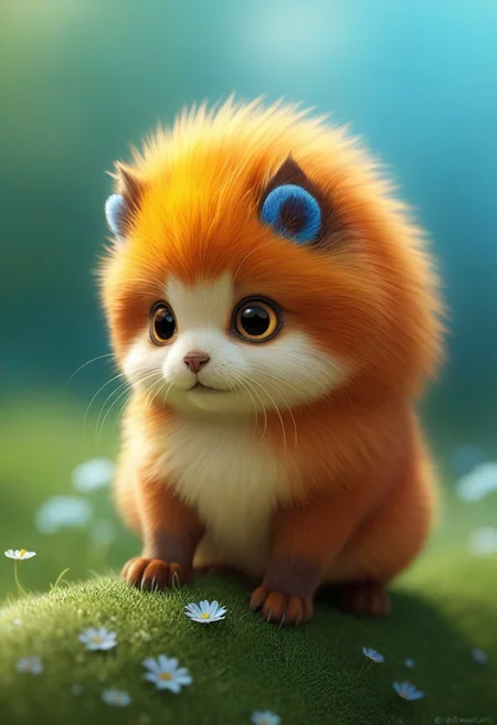 Macro, Concept art, huge, cute, depth of field, (add more details:1.4), <lora:add-detail-xl:1>