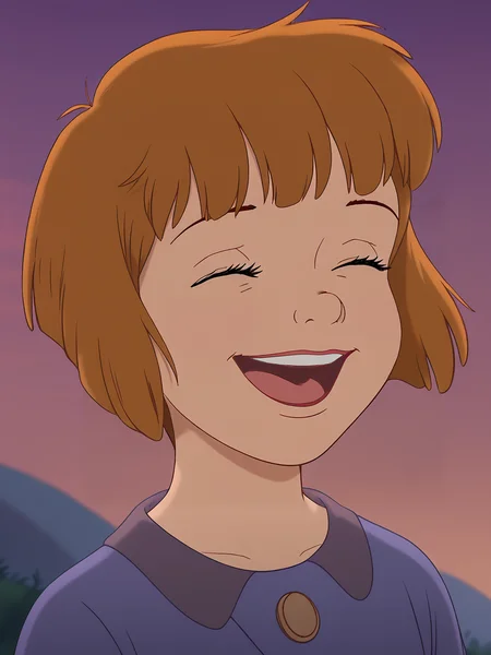 1girl, <lora:Jane Darling (Peter Pan):0.85> janedarling, laughing