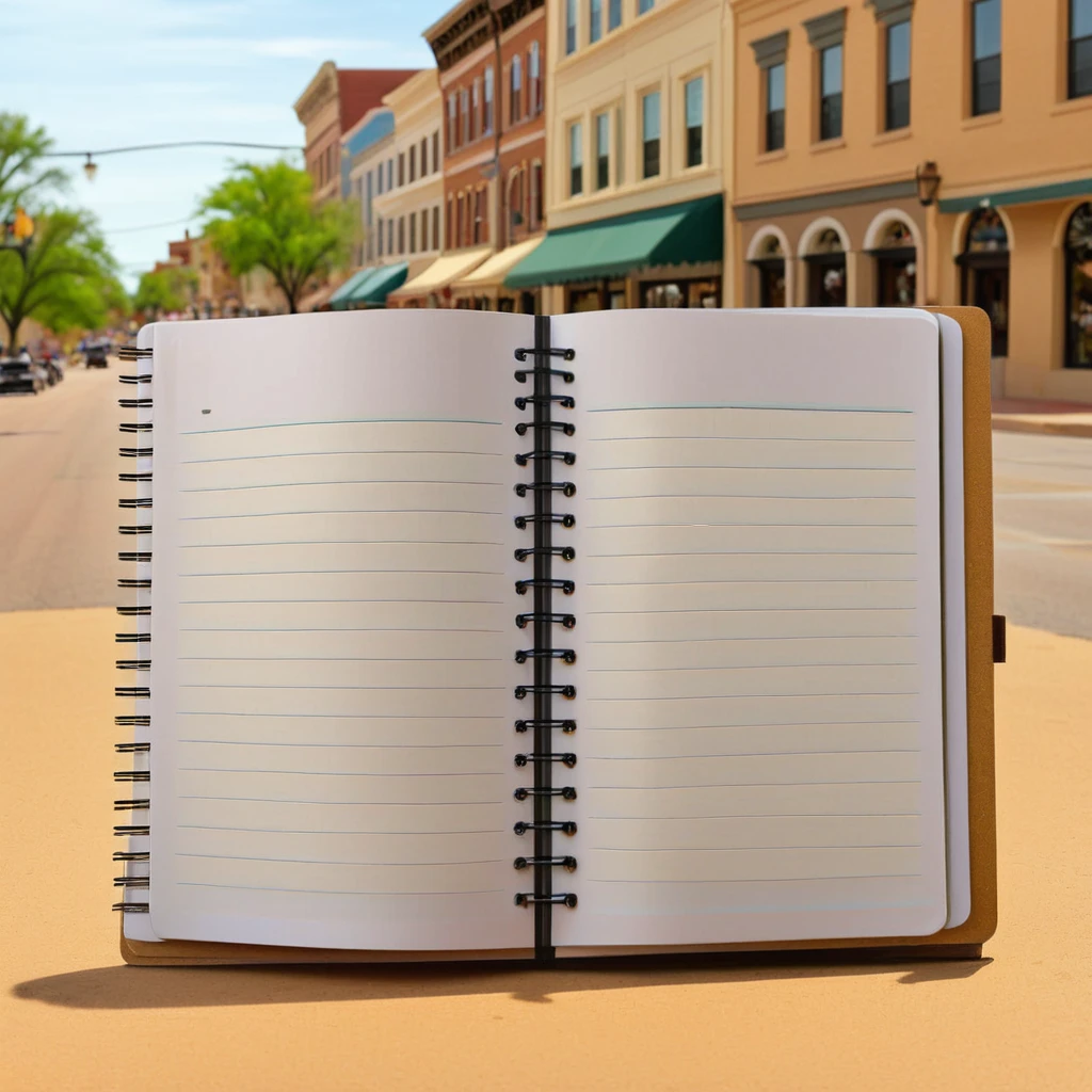 (notebook showcase) <lora:20_notebook_showcase:1.1>
Tan background,
high quality, professional, highres, amazing, dramatic,
(Small town main street and parade:0.5),