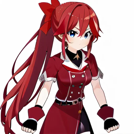 masterpiece,best quality,highly detailed,score_9,score_8_up,score_7_up,score_6_up,source anime,
BREAK,Unlovely, red hair, long hair, ponytail, blue eyes, 1girl, solo, virtual YouTuber, gloves, skirt, fingerless gloves, white background, red skirt, red nails, bike shorts, red ribbon.,female focus,
<lora:Cure_Unlovelyãã¥ã¢ã¢ã³ã©ããªã¼:1>