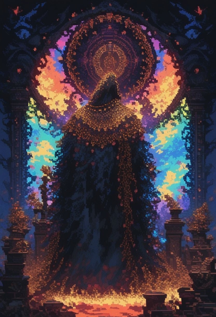 score_9, score_8_up, score_7_up, award-winning original pixel art, (vibrant colors:1.3), intricate character designs, (detailed landscapes:1.2), whimsical creatures, retro aesthetic, enchanting atmosphere, by (Hiroshi Yamauchi:1.4), charming scenes, nostalgic vibe. d3p1x3l, pixel art,