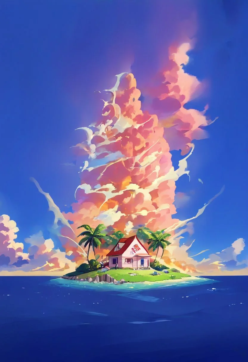 Create a Kamehouse to Dragon Ball ,masterpiece, ultra detailed, 8k, highly quality