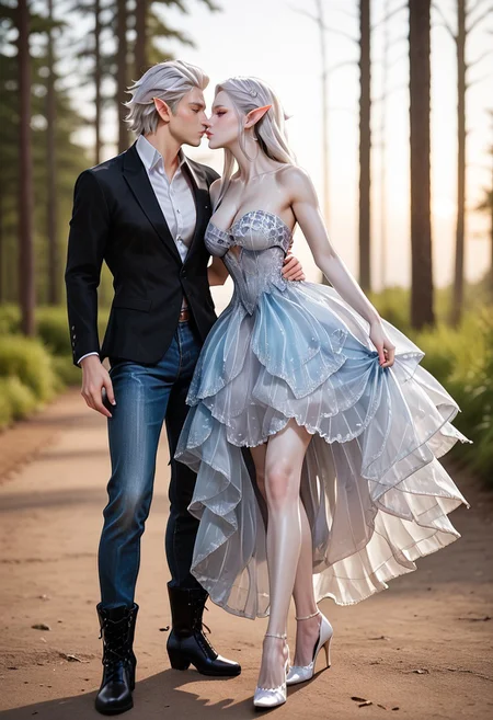 Tenderly Kissing (poses) for Pony