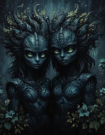 novuschroma69 dual dichotomy <lora:darmox-klingon_v1:0.9> kling0n alien pair <lora:novuschroma64 style:1> novuschroma64 style <lora:novuschroma69 dual:1.25> <lora:sdxl_lightning_8step_lora:1> <lora:FaeTastic Details:1>