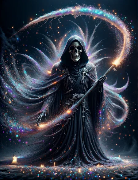 A ais-glttrbmb grim reaper ready to take another soul <lora:ais-glttrbmb-sdxl:1>