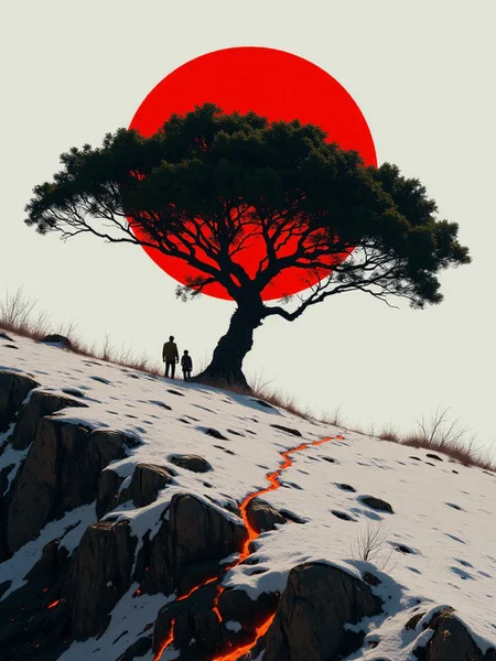 Abstract, white fleecy hill, sprawling black and white tree, red neon disk shining on a white and gray sky, abstract nature, digital art, digital art, ultra detail. mythp0rt, aidmaimageupgrader, aidmaMJ6.1m, detailmaximizer <lora:aidmaImageUpgrader-FLUX-V0.2:1.0> <lora:flux.1_lora_flyway_Epic-detail_v2:0.8> <lora:aidmaMJ6.1_aidmaMJ6.1-FLUX-v0.4:0.6> <lora:mythp0rt_FluxMythP0rtr4itStyle:0.7> <lora:v1v1dr34m:0.8> <lora:Luminous_Shadowscape-000016:0.6>