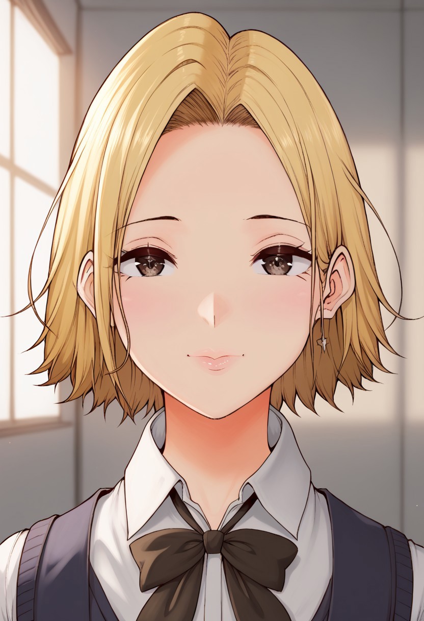 score_9, score_8_up, score_7_up, source_anime,(extremely detailed CG), (best quality),nsfw,
1girl,cute face,blonde hair,short hair,hairblow,cowboy shot,School uniform,
masterpiece, (best quality),(extremely detailed CG:1.2), faded, (neutral colors:1.2), (hdr:1.2), (muted colors:1.2), hyperdetailed, (artstation:1.2), cinematic, warm lights, dramatic light, (intricate details:1.1), complex background, (rutkowski:0.66), (teal and orange:0.4), (natural skin texture, hyperrealism, soft light, sharp:1.2)