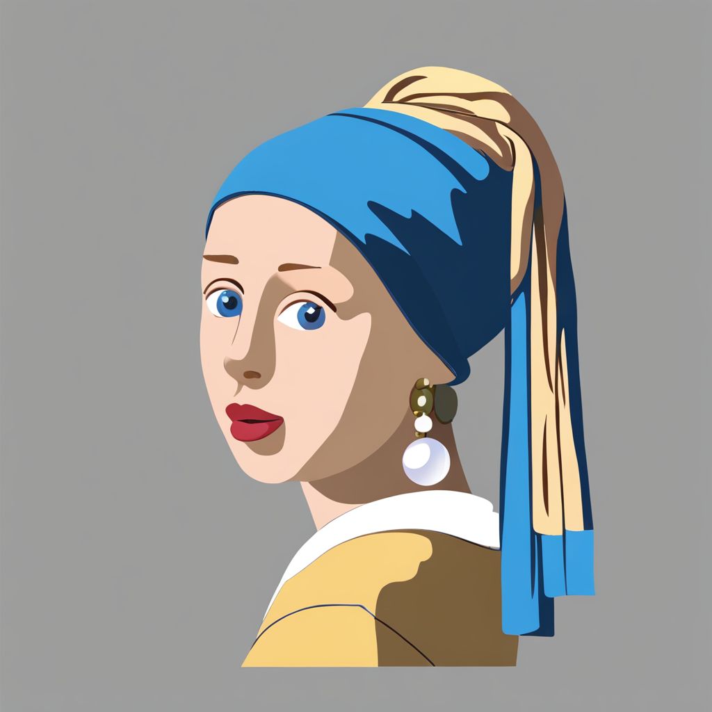 The girl with a pearl earring flat <lora:SDXL-Emoji-Lora-r4:0.7>