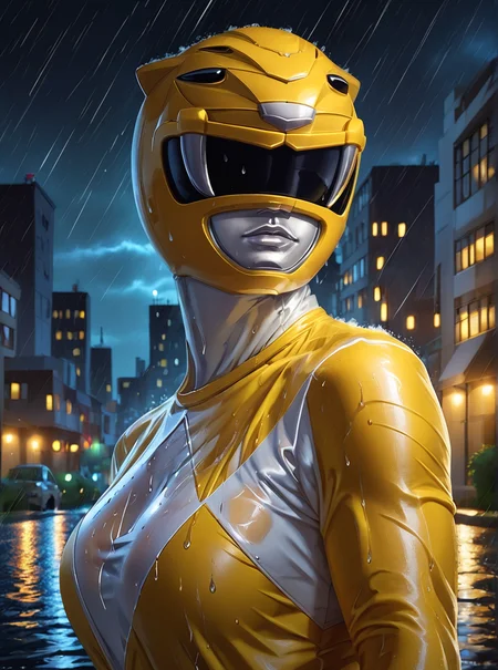 score_9, score_8_up, score_7_up, score_6_up, BREAK
tiger_ranger, woman, mighty morphin power rangers, yellow power ranger, background city, torrential rain, wet, thunder, night, lights, <lora:Tiger_Ranger:1>