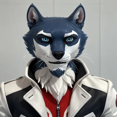 score_9, score_8_up, score_7_up, score_6_up, score_5_up, score_4_up, score_4, source:furry, detailed face, detailed eyes, detailed fur, furry male, solo, 1boi,
BREAK
Pike, rimba racer, anthropomorphic wolf, dark blue fur, white markings, white eyebrows, white inner-ear, blue eyes, black lip, (red t-shirt, jacket, fingerless gloves, jeans, tail, goatee, waist-up)
BREAK
<lora:add-detail-xl:1.5>
<lora:DetailedEyes_V3:1>