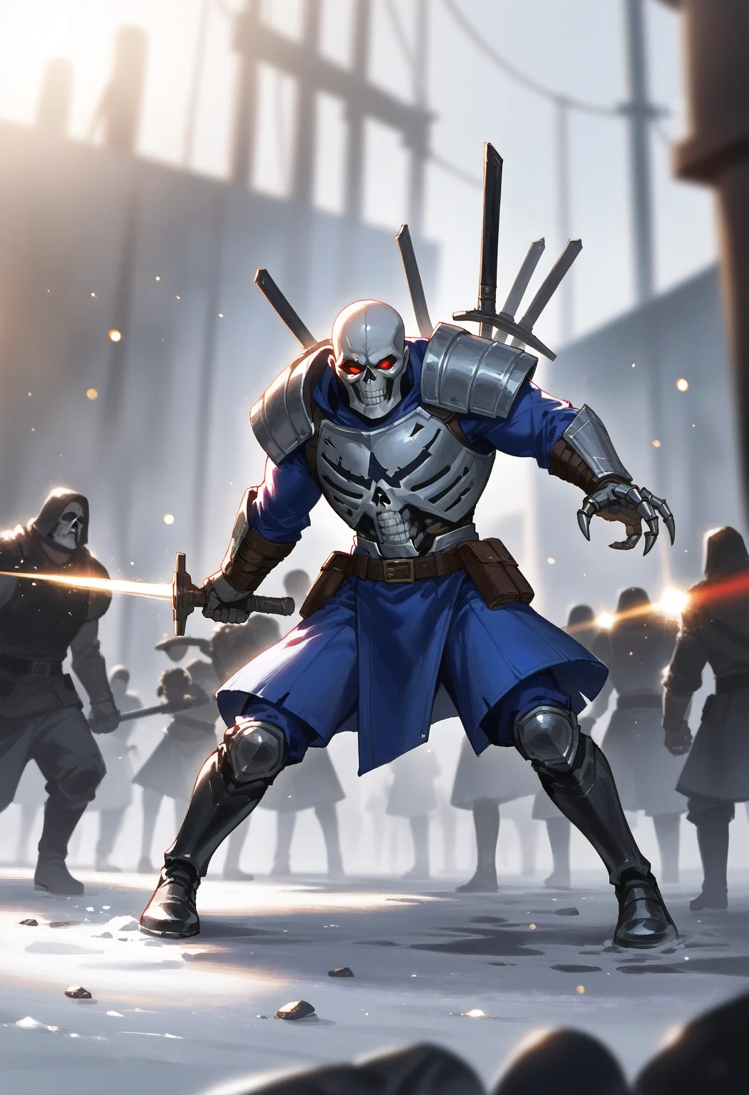 score_9, score_8_up, score_7_up, 1girl, armies, battlefield, Miss Fortune from League of Legends, straight-on, spotlight, intense focus, rainbow, after the rain, bokeh, fbf.safetensors, d0f_v2.safetensors, <lora:test\fbf.safetensors:0.8>, <lora:style\d0f_v2.safetensors:0.8>