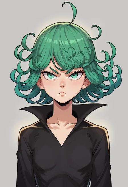 score_9, score_8_up, score_7_up, BREAK <lora:hades-guy-PONYv1:1>, shadow, portrait, 1girl, solo, tatsumaki, glowing,