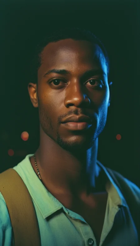 photograph, Kodak Ektar 100, Short exposure, Ambient lighting, Canon EF, Cruel Geeky Haitian Male Imm, Fujifilm XT3, Canon R5, Fujicolor Fujichrome Velvia 100, Sci-Fi