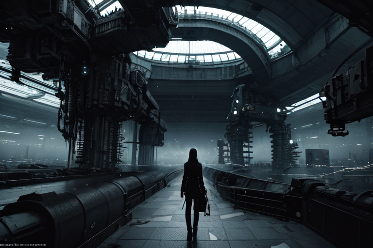 highly insanely detailed, masterpiece, top quality, best quality, highres, 4k, 8k, RAW photo, (very aesthetic, beautiful and aesthetic),  
tsutomu nihei,nihei_tsutomu,blame!,blame gakuen!,abara,TNstyle,sidonia_no_kishi,bones,air conditioner,walkway,fog,mist,foggy,smoke,steam,concrete walls,metal walls,lantern,dome,light particles,toha heavy industries,cables,tubes,industrial pipes,clouds,letterboxed,fence,drainpipe,bridge,star \(sky\),starry sky,tentacles,dark sky,black sky,machinery,futuristic,biomachine,bioluminescence,empty, 
<lora:blameLora_v10:0.8>, 
(1girl:1.3), 
solo focus, 
Industrial age city,floral background,âââ