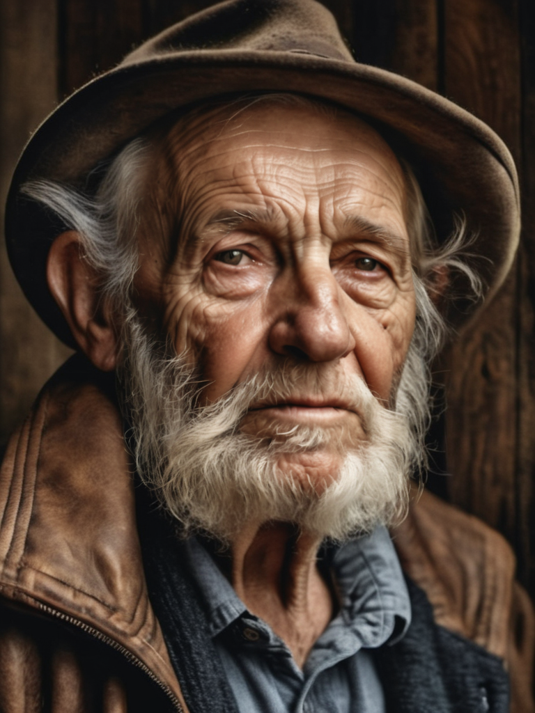 old man, portrait, realistic