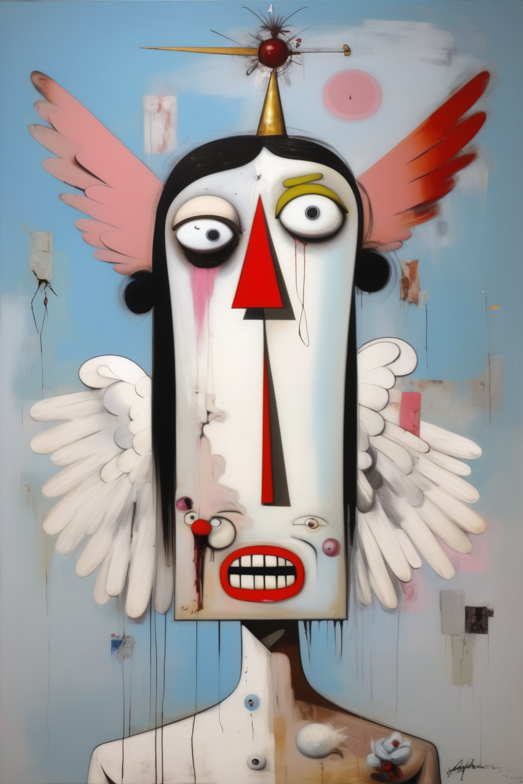 <lora:George Condo Style:1>George Condo Style - George condo angel