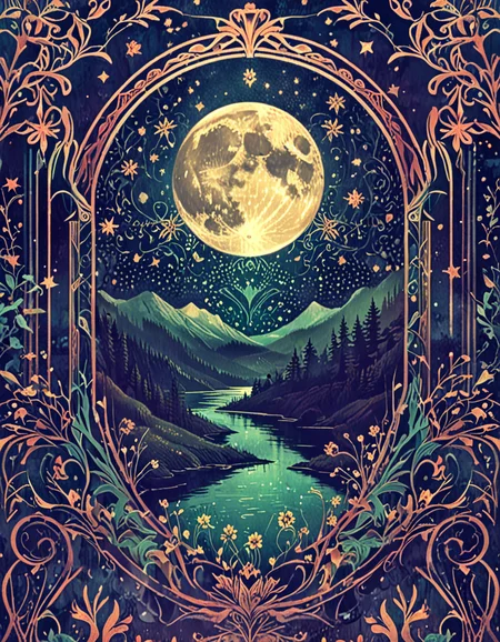 Starry Night novuschroma15 style art nouveau <lora:novuschroma15 style:0.8> <lora:sdxl_lightning_8step_lora:1>