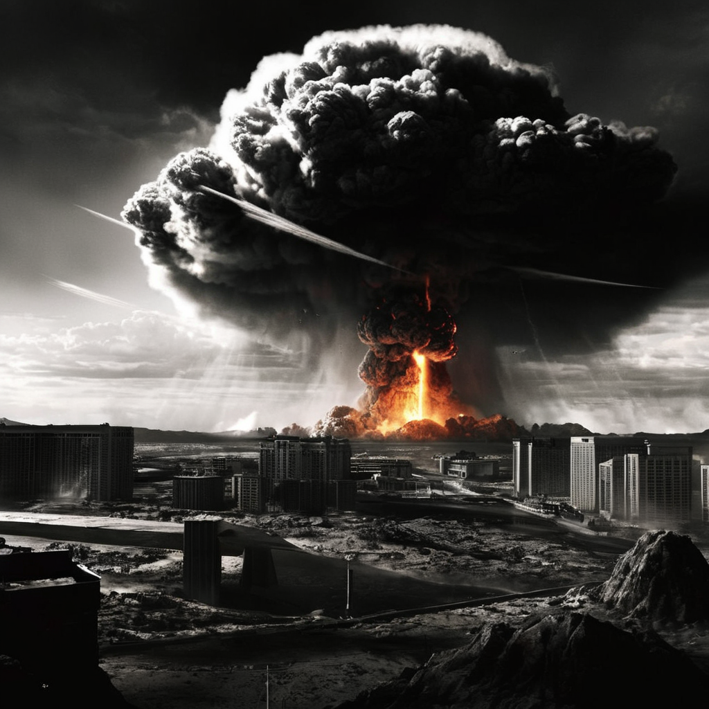 Dark Fantasy Art of  <lora:Sin City:1> 
an epic nuclear explosion sin city style, dark, moody, dark fantasy style