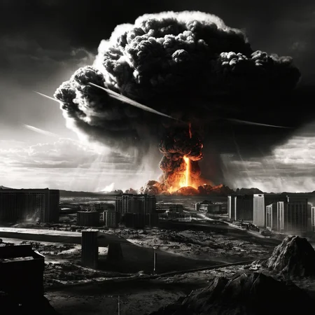 Dark Fantasy Art of  <lora:Sin City:1> 
an epic nuclear explosion sin city style, dark, moody, dark fantasy style