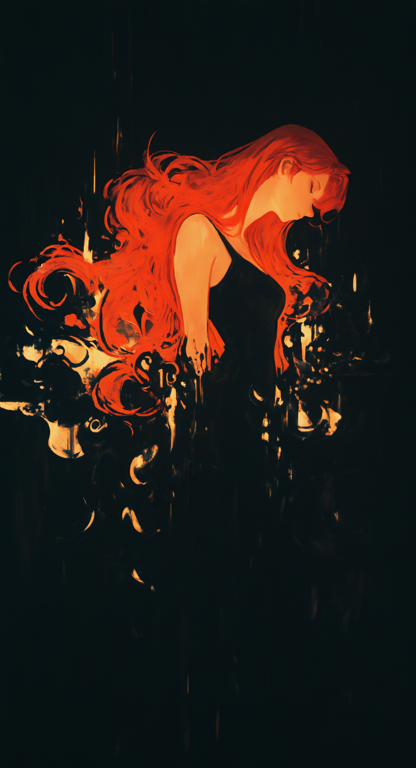1girl, solo, long hair, breasts, dress, closed eyes, red hair, abstract, masterpiece, best quality, good quality, very awa, very aesthetic, absurdres, newest, (perfect details), usnr, brushstroke, oil painting \(medium\), chiaroscuro
<lora:illustriousXL_stabilizer_v1.23:0.3> <lora:ppw_v7_noobVv1.0:0.7> <lora:USNR STYLE_XL_lokr:1.0> <lora:noobai_vpred_1_style_painterly_v1.1:1.0>