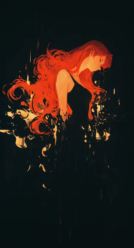 1girl, solo, long hair, breasts, dress, closed eyes, red hair, abstract, masterpiece, best quality, good quality, very awa, very aesthetic, absurdres, newest, (perfect details), usnr, brushstroke, oil painting \(medium\), chiaroscuro
<lora:illustriousXL_stabilizer_v1.23:0.3> <lora:ppw_v7_noobVv1.0:0.7> <lora:USNR STYLE_XL_lokr:1.0> <lora:noobai_vpred_1_style_painterly_v1.1:1.0>