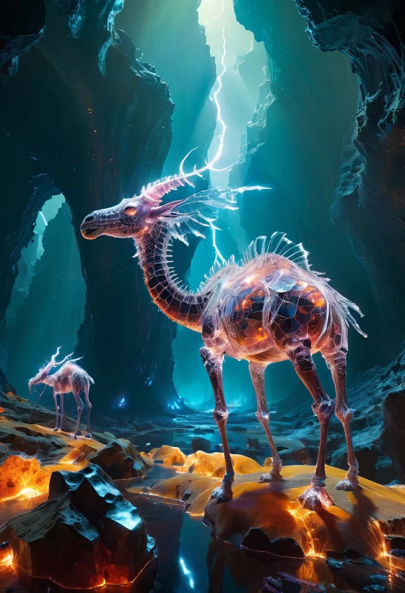 white desert oasis, salty earth, hyper detailed, rusty, striking, animalistic, bite-sized, by Floris van Schooten and by richard avedon, famous artwork inspired by (beeple:1.3) and (cliff nielsen:1.4), crystalline, fractal art, fantasy style, this peculiar life form, the "inquisitive plerkblortz" hides in the gnarling dense crystal jungles of the puffalorpled exoplanet "gazorpazorp secundus", covered in a metallic exoskeleton it ambushes its prey with (long crystalline appendages:1.4), dark, shadows, black, shadow hues, highly artistic, highly painterly, harmonic colors, expressive, ultimate aesthetic level, visible brushstrokes, masterclass artistry, vibrant energy, apocalyptic mood, atmospheric haze and dense fog, strong winds, highly aesthetic, otherworldly, limited palette, faded colors, washed out colors, extremely dark, extremely low key lighting, dark shadows, perfect composition, full panoramic shot translucent, transparent, glowneon, glowing, sparks, lightning
