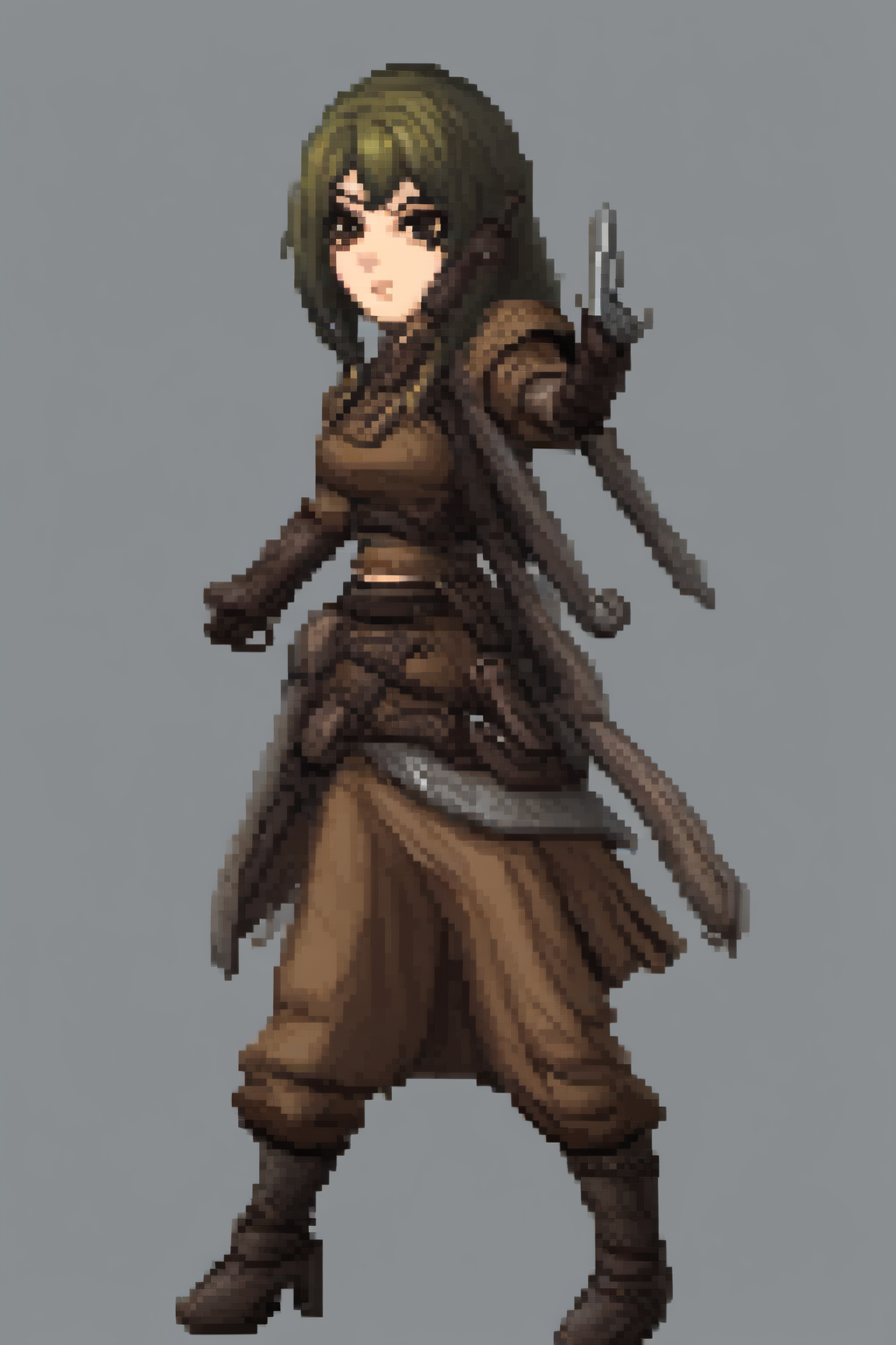 Female rogue, detailed background, masterpiece, best quality, high quality, absurdres, pixel art <lora:pixel_art:1.5>