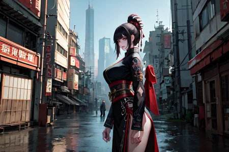 highly insanely detailed, masterpiece, top quality, best quality, highres, 4k, 8k, RAW photo, (very aesthetic, beautiful and aesthetic), ancient japanese cyberpunk, ancient chinese cyberpunk,
1girl, solo,
roman architecture background,
<lora:two_side_up-1.0:0>âââ