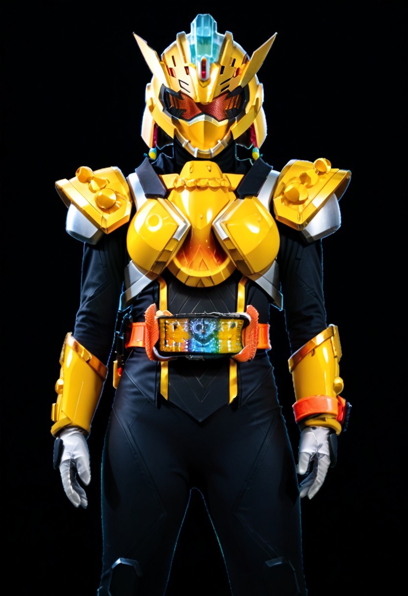 score_9, score_8, score_7, 1girl, alchemis, solo, armor, tokusatsu, bodysuit, helmet, rider belt,