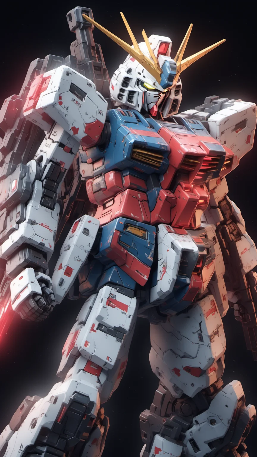 BJ_Gundam_SDXL,solo,holding,weapon,holding_weapon,gun,no_humans,robot,holding_gun,mecha,glowing_eyes,science_fiction,v-fin,energy_gun,mobile_suit,beam_rifle,
3d model,8k,intricate,highly detailed,masterpiece,sidelighting,hdr,high definition,<lora:SDXL_Gundam_v2:0.7>,