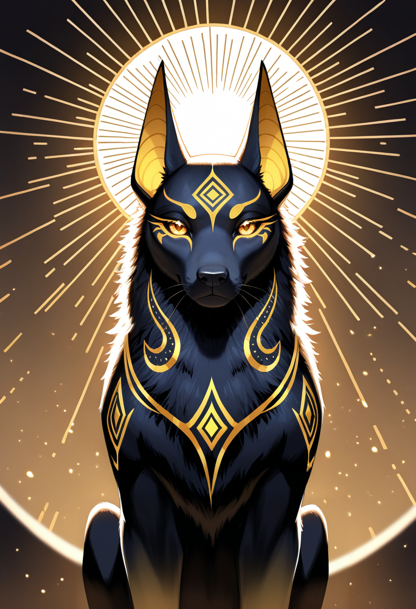 (masterpiece:1.35), (very aesthetic, best quality:1.3), No humans, cartoon, cartoon coloring, Sunrays shine upon it, BREAK masterwork, semi-realistic, A vividly glowing Jackal familiar, its fur a dazzling shade of bright yellow, stands next to a mesmerizing Beeble with a graphite coloration that seems to bewilder the viewer. This digital installation piece showcases the intricate details of each creature, bringing them to life on the screen. The Jackal's eyes sparkle with an almost ethereal light, while the Beeble's intricate patterns seem to shift and change before your eyes. The overall quality of the image is impeccable, with every pixel carefully crafted to perfection, making the viewer feel as though they could reach out and touch these mystical creatures, highly detailed, absurdres,