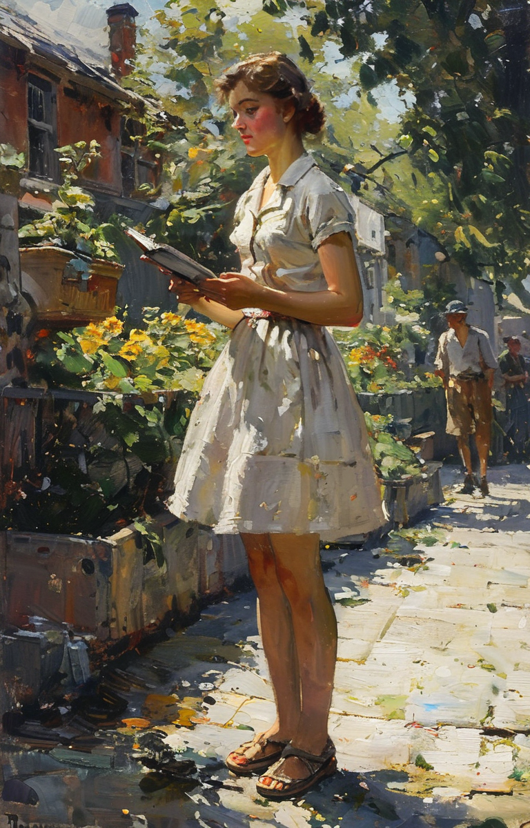 masterpiece,best quality,<lora:tbh209-sdxl:0.9>,illustration,style of Anthony Thieme tech genius teenage girl
