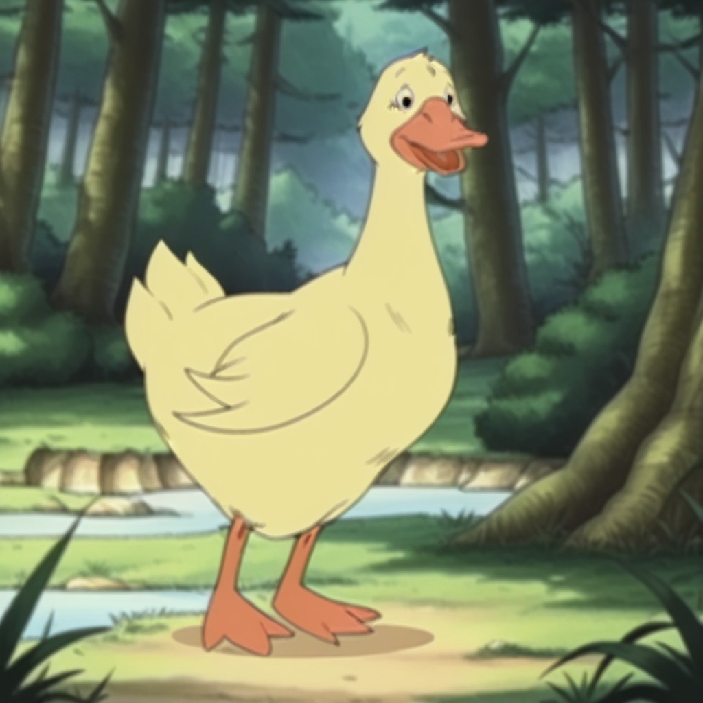 masterpiece, best quality, amazing quality,  DuckLBil, semi-anthro, female duck, yellow feathers, black eyes, wings, standing, in a forest,, <lora:9a1c1d15-4d9c-4c38-9aee-d85a9fe0fe9c:1.0>