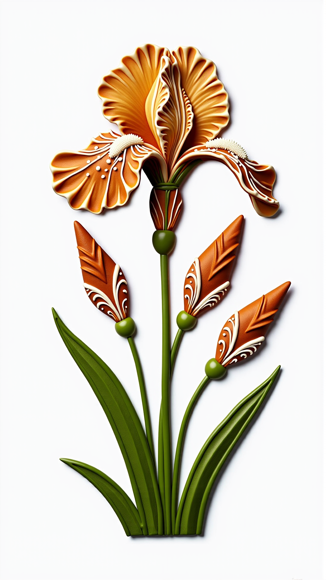GingerbreadStyle and made entirely out of gingerbread and frosting, a Iris
<lora:GingerbreadStyleFlux:0.9>