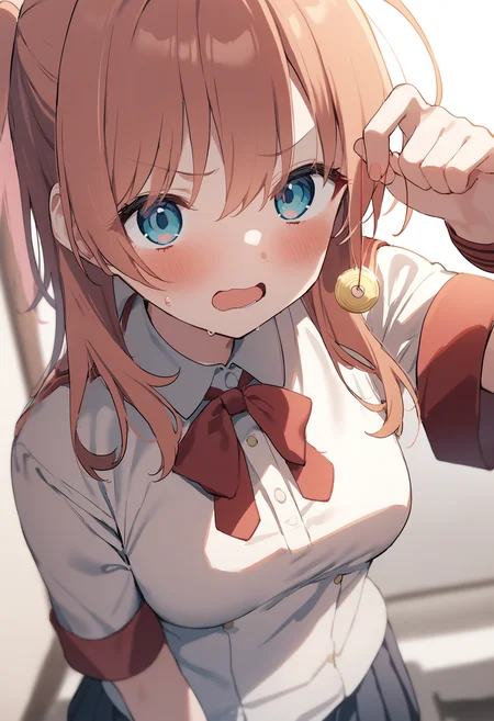 1girl,sincos, ningen mame, toosaka asagi,solo,medium breasts,school uniform,
hypnosis, mind control,looking at viewer, hand up, coin on string, <lora:hypnosis_XL_v1:0.7>
cowboy shot, orange hair, silver eyes,scared, Teotihuacan, open mouth, french hair,
best quality, very aesthetic, absurdres