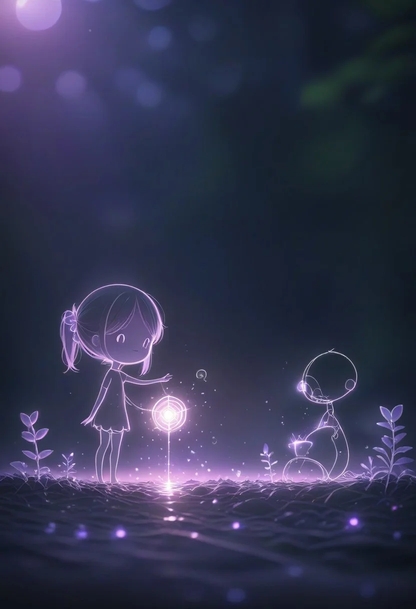 masterpiece, best quality, LIGHT ART PICTURE BOOK, violet light