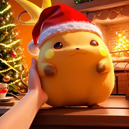 score_9, score_8_up, score_8,
BREAK,
3d, brown eyes, cup, detective pikachu, detective detective pikachu (movie), feet out of frame, gen 1 pokemon, holding, holding cup, looking away, looking to the side, mcgmark, mug, orange background, raichu, realistic, santa hat,
,zPDXL,
chrlib, scenery, indoors, living room, night, oven, christmas tree, christmas ornaments,