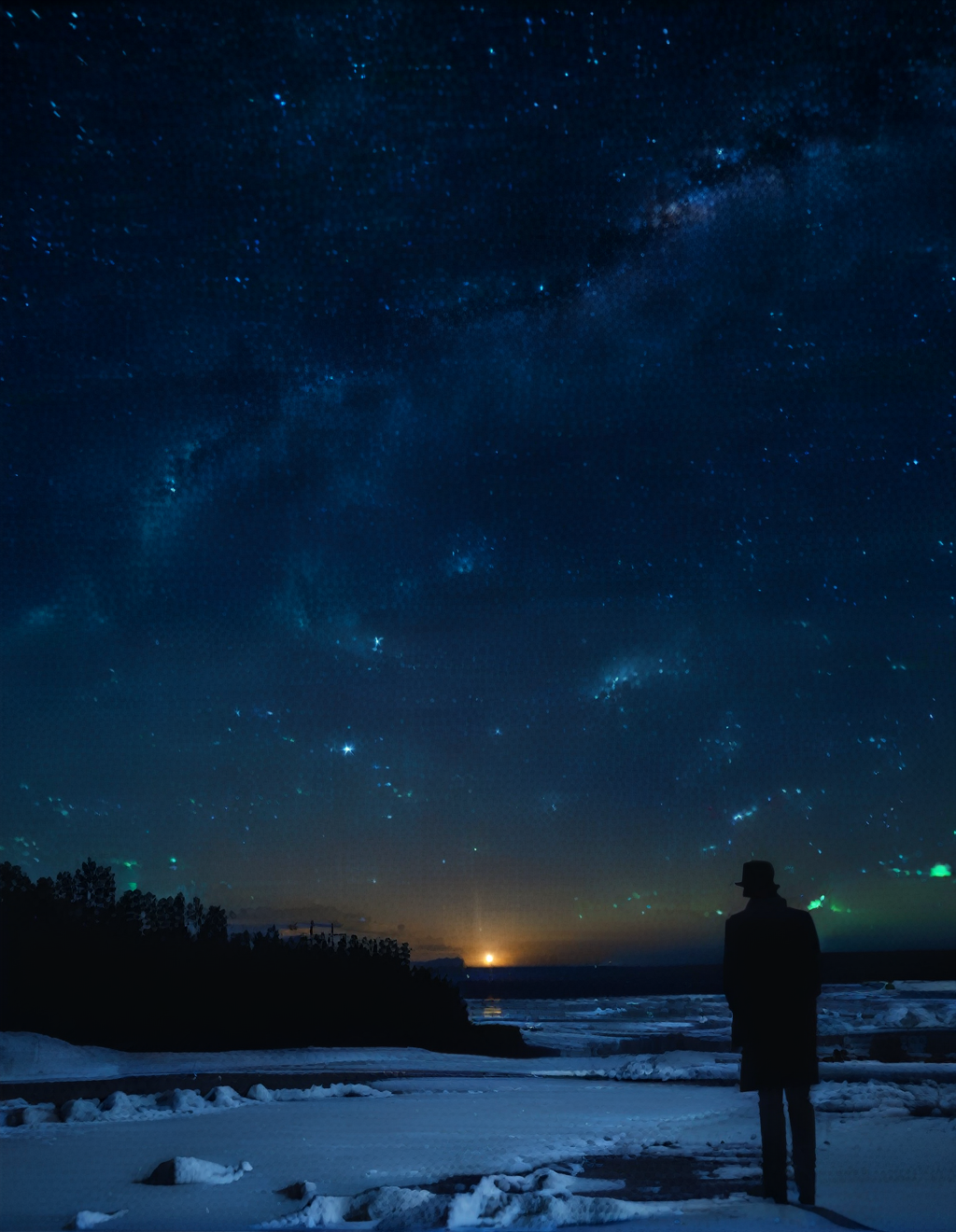 <lora:Starry_Scene:0.87> starryscene, outdoors, sky, night sky, star (sky), starry sky, silhouette, night time, midnight, noise offset, darkness, dark, night time, light particles